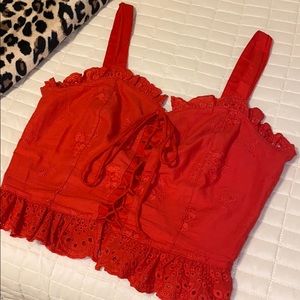 Red Crop Top
